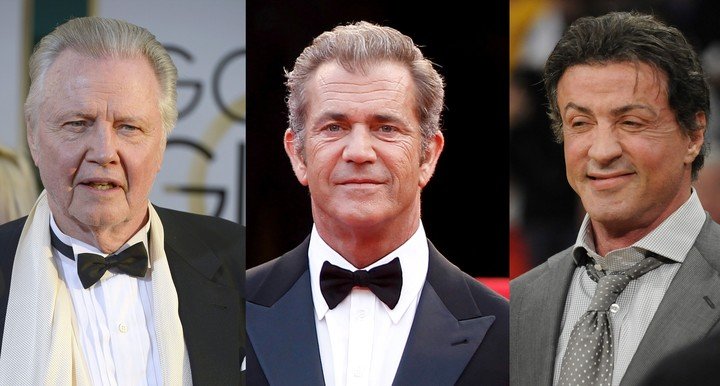 Jon Voight, Mel Gibson y Sylvester Stallone, los "embajadores especiales" de Trump en el "muy problemático" Hollywood. Fotos EFE