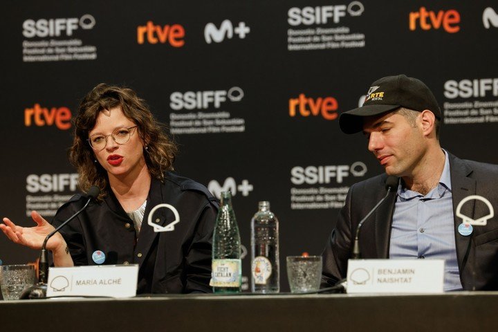 Premiere de "Puan" en el Festival de San Sebastián. María Alché y Benjamín Naishtat.