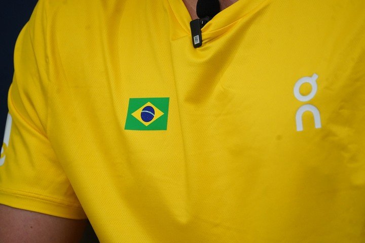 La remera de Joao Fonseca. Fotos Emmanuel Fernández - CLARIN