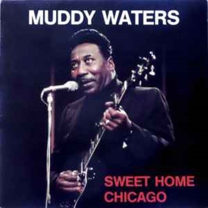 La tapa del vinilo de "Sweet home Chicago", por Muddy Waters.