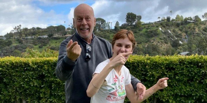 Bruce y Tallulah Willis, la tercera hija que tuvo con Demi Moore. Fotos Instagram