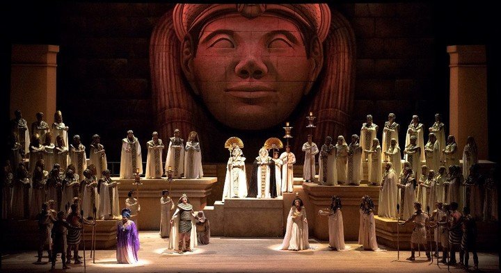 "Aida" en el Teatro Colón en 2018. Es la misma versión que se verá ahora. Foto: Prensa Teatro Colón/Arnaldo Colombaroli