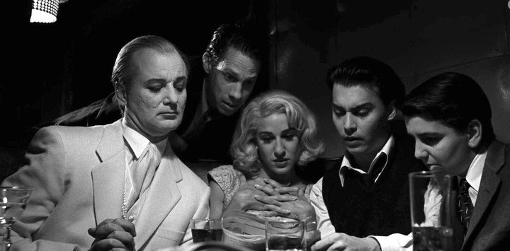 Junto a Bill Murray y Johnny Depp en "Ed Wood", de Tim Burton.