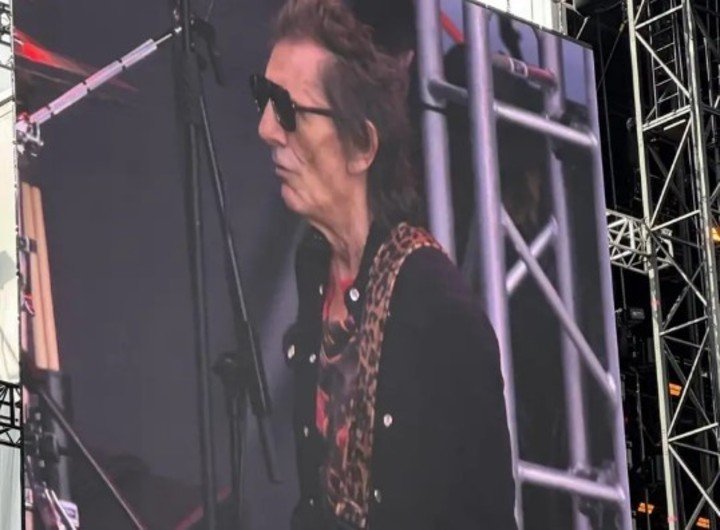Ron Wood en Birmingham, presente en la despedida de Black Sabbath. Foto: X