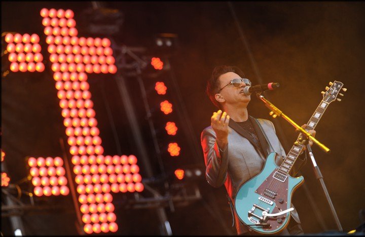 Richard Coleman en el Tributo a Soda Stereo del ciclo Movistar Fri Music. Foto: Martin Bonetto