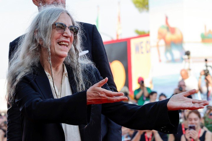 Patti Smith en el Venice International Film Festival de 2024. Foto ANSA