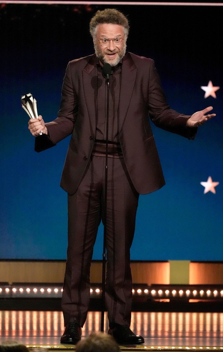 Seth Rogen ganó el premio en su primera nominación a los Critics Choice Awards. Foto AP 