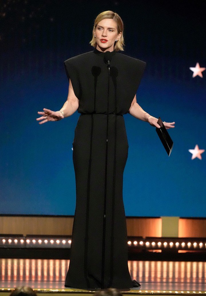 Rhea Seehorn había sido tres veces nominada por "Better Call Saul". Y ahora ganó por "Pluribus". Foto AP