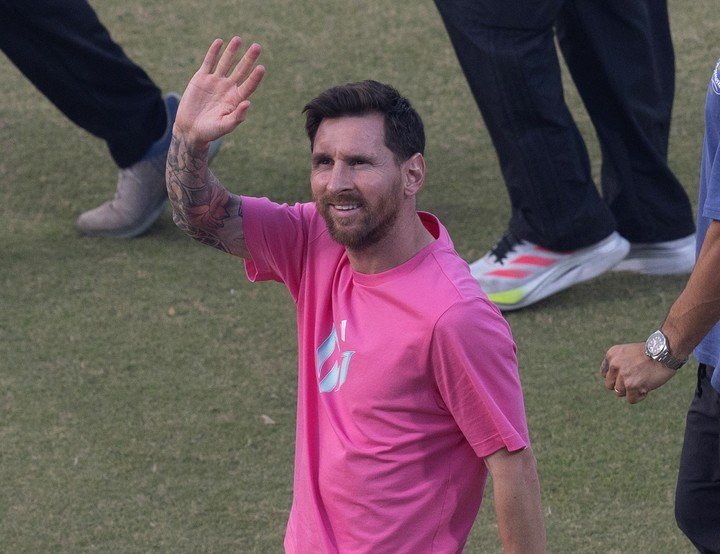 Messi de gira en Nueva Delhi:el rosarino cumplirá 39 durante el Mundial. Foto: EFE / RAJAT GUPTA
