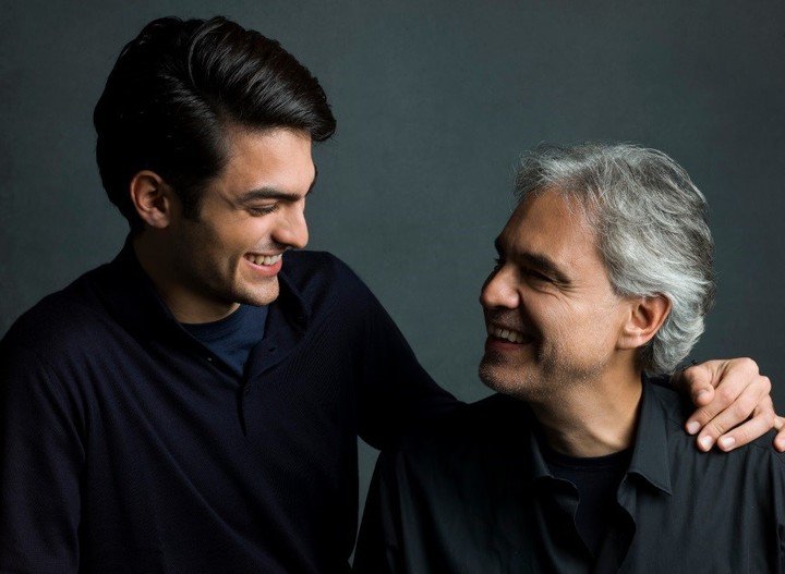 Andrea y Matteo Bocelli, padre e hijo.