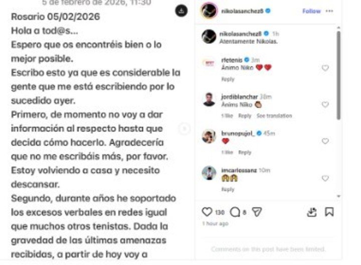 El descargo de Sánchez-Izquierdo.