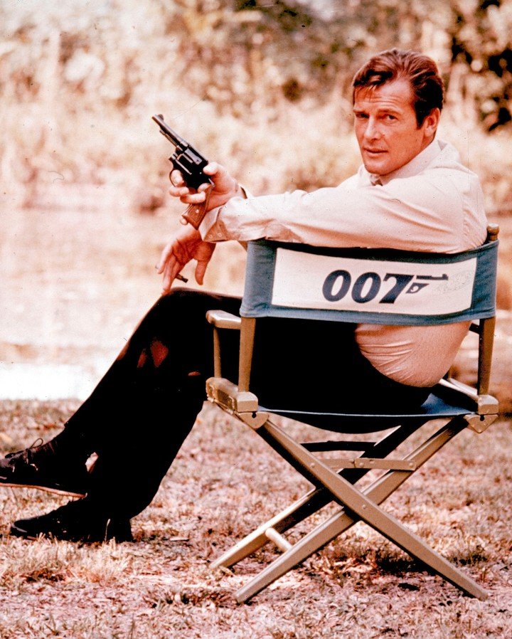El británico Roger Moore, el más carismático de los agentes 007. Hizo 7 películas. 