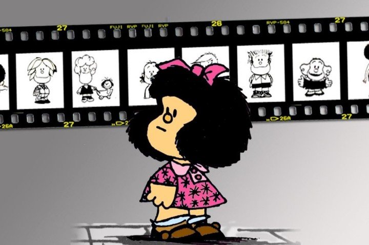 Mafalda, pero no, no es una imagen de la serie de Campanella, de la que no se difundió ninguna ilustración.
