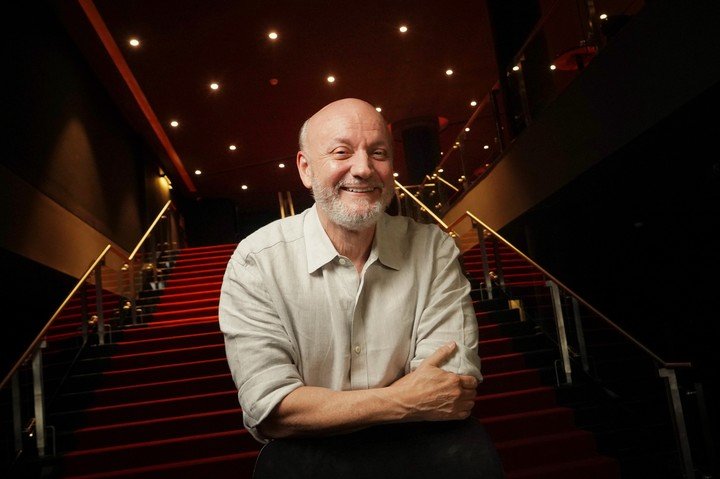 Campanella en su teatro en Buenos Aires, el Politeama. Foto Martín Bonetto