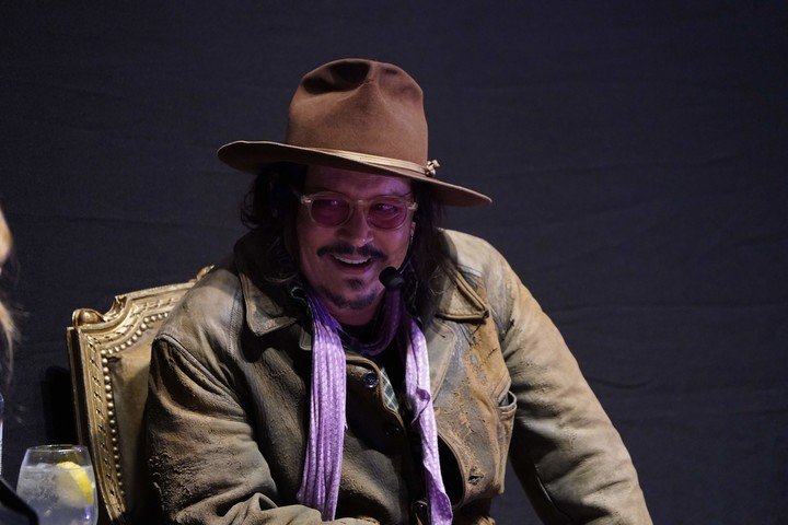 Johnny Depp cuando brindó su masterclass en La Plata. Foto Fernando de la Orden 