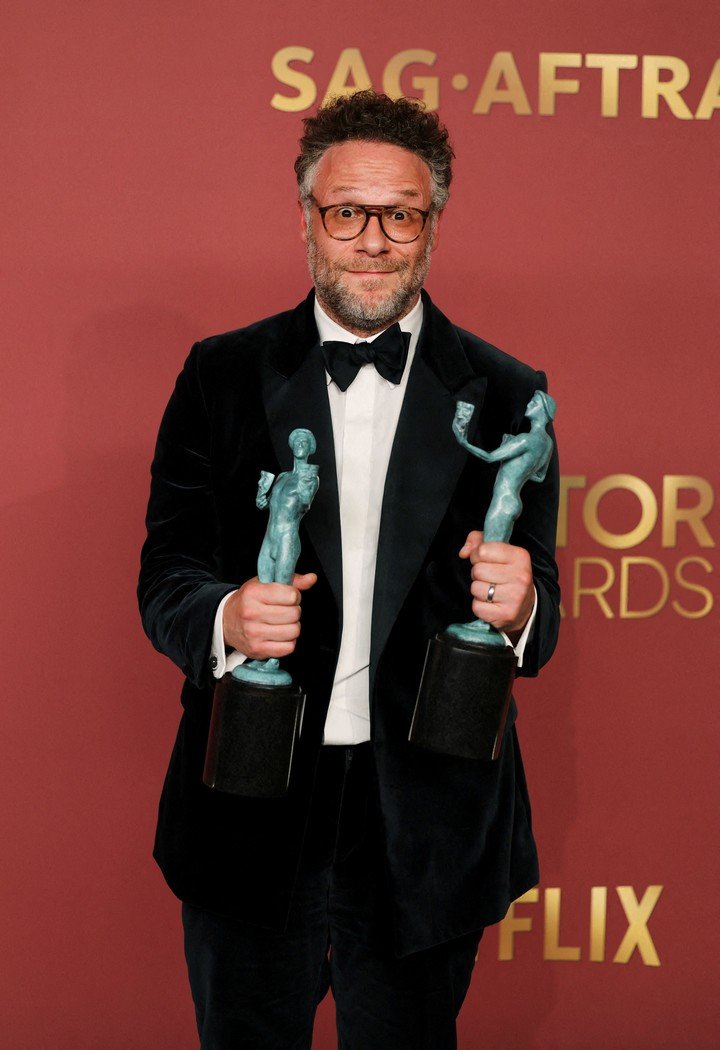 Seth Rogen ganó por mejor elenco de serie de comedia y mejor actor en serie de comedia. Foto Reuters