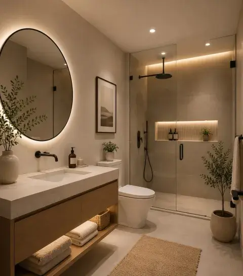 Iluminación en baños pequeños. Iluminación en baños pequeños.