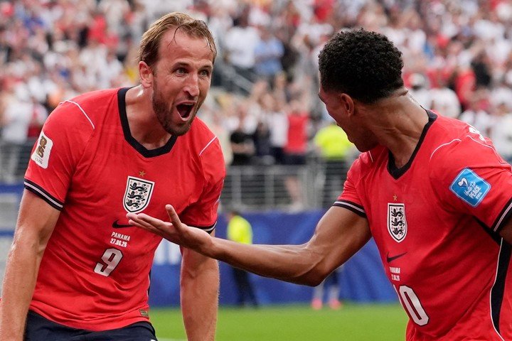 Harry Kane y Jude Bellingham, las caras del gol de Inglaterra. Foto: 