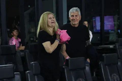 Celia y Jorge Messi, en 2025. Celia y Jorge Messi, en 2025.