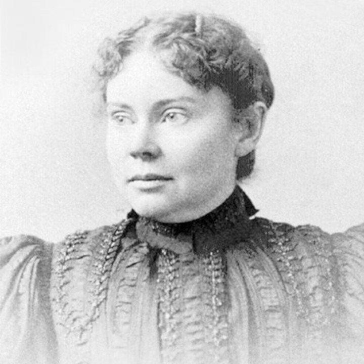 Un retrato de Lizzie Borden, la mujer acusada y absuelta por el asesinato de sus padres a hachazos. Foto: The Boston Globe